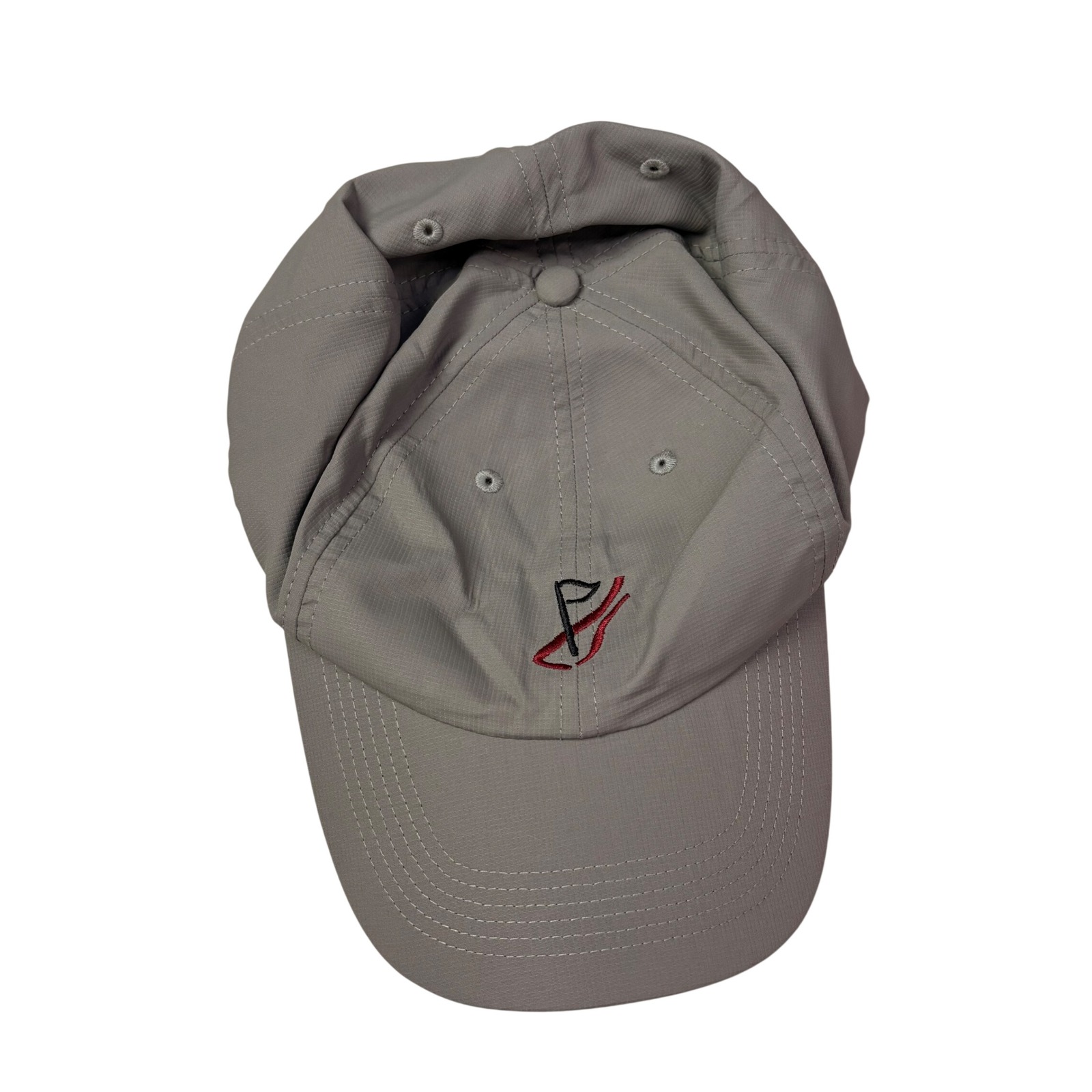 Imperial Golf Cap Gray Embroidered Logo One Size Fits All Polyester